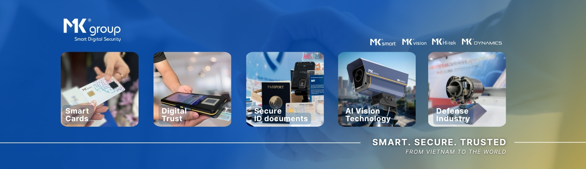 5 trụ cột MKGroup - tháng 3 2026 - Máy in thẻ nhựa, máy dập nổi, đầu đọc thẻ nhựa
