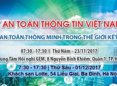 MK GROUP THAM GIA NGÀY AN TOÀN THÔNG TIN VIỆT NAM 2017 - Máy in thẻ nhựa, máy dập nổi, đầu đọc thẻ nhựa