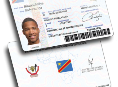 Thẻ ID quốc gia Congo đã chính thức được ra mắt - Máy in thẻ nhựa, máy dập nổi, đầu đọc thẻ nhựa
